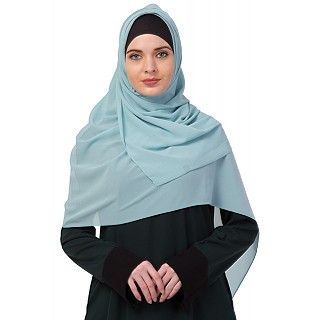 Plain chiffon hijab- Sky Blue